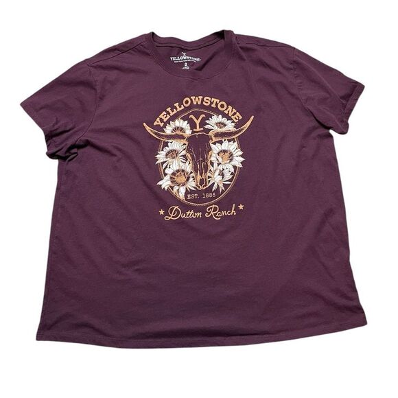 Yellowstone Relaxed Fit Cotton Boxy Tee Size 2 - Picture 2 of 4